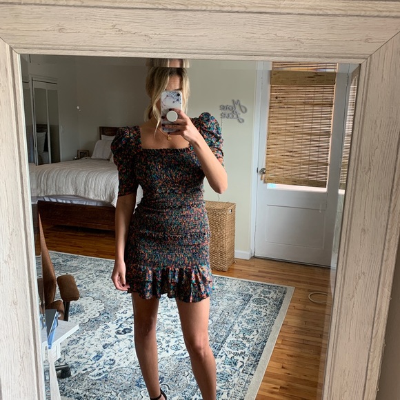 Multicolored Pattern Mini Dres - Picture 3 of 5